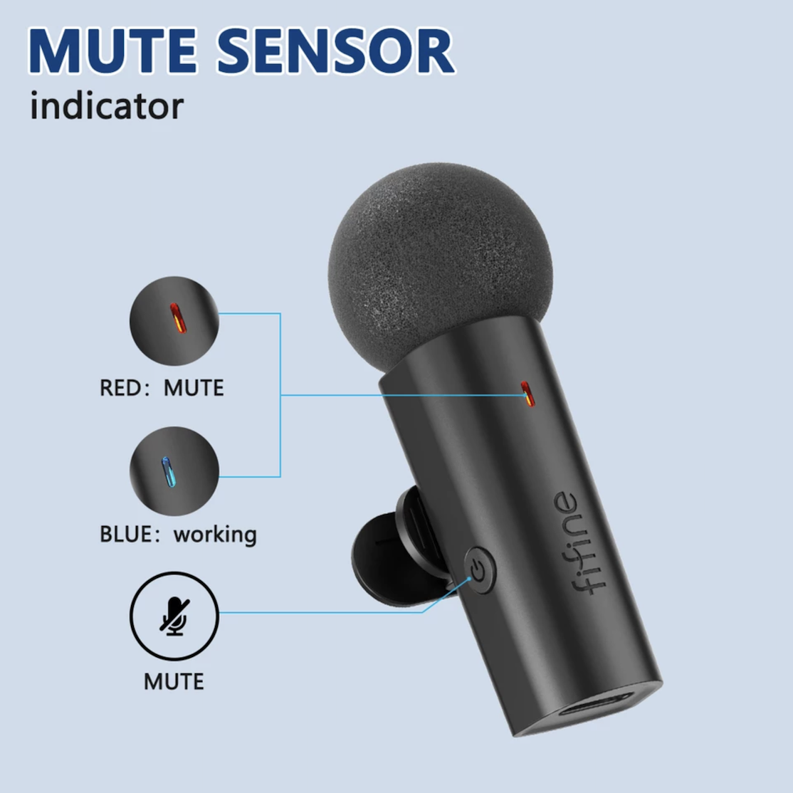 Мікрофон петличний Fifine M6 для смартфона з роз'ємом Type-C (1822005978) - фото 7