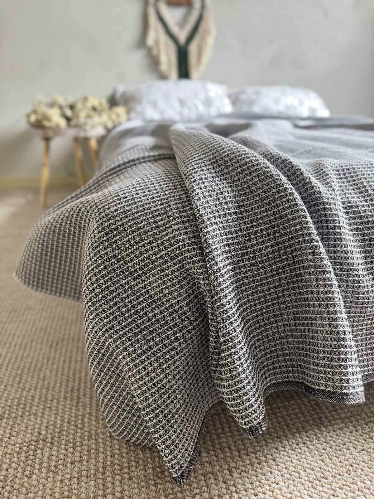 Простирадло вафельне ZEINTEX бавовняне 200х220 см Коричневий (26417524) - фото 6