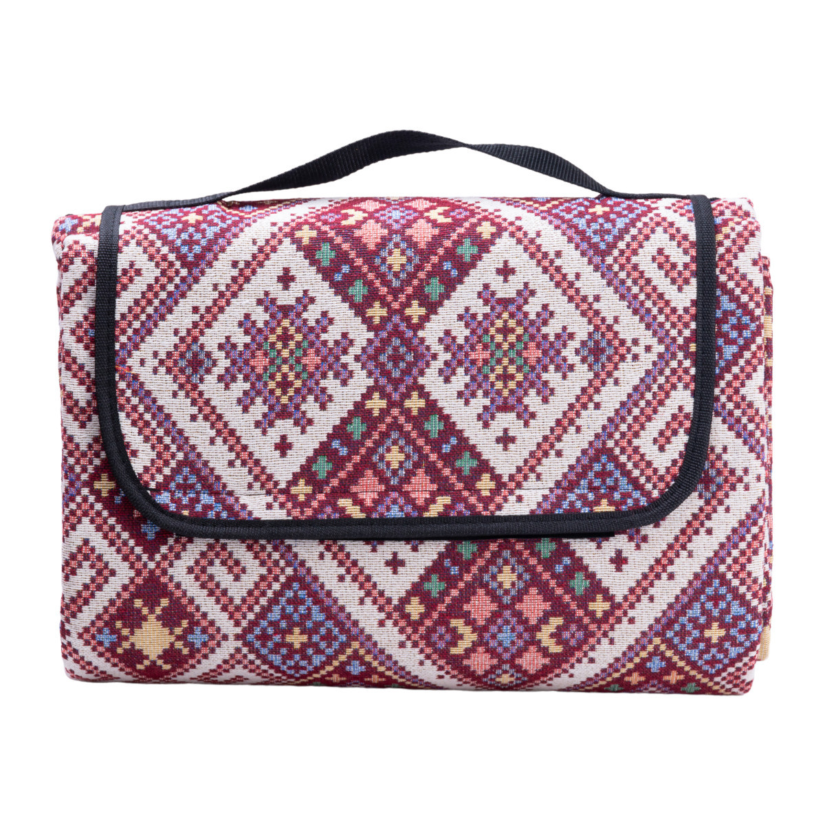 Коврик туристический жаккардовый для пляжа и пикника 145х200 см Красный (LU012R)