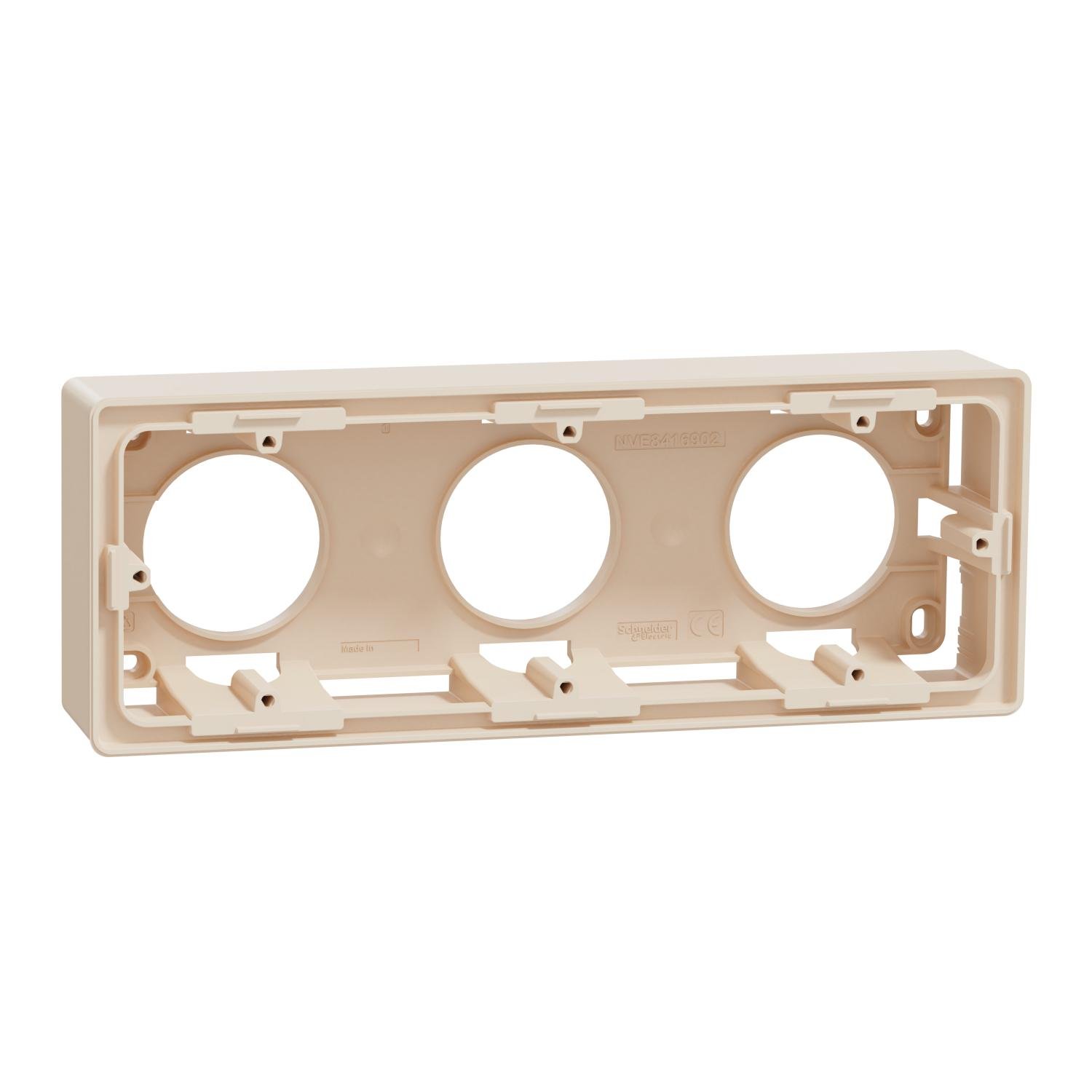 Коробка Schneider Electric Unica для открытого монтажа 3-постовая ABS Бежевый (NU800644) Коробка Schneider Electric Unica для открытого монтажа 3-постовая ABS Бежевый (NU800644)