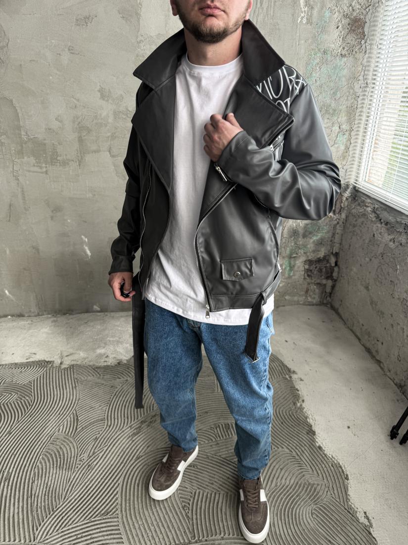 Куртка косуха шкіряна 51-031 M Темно-фіолетовий (38669) - фото 2