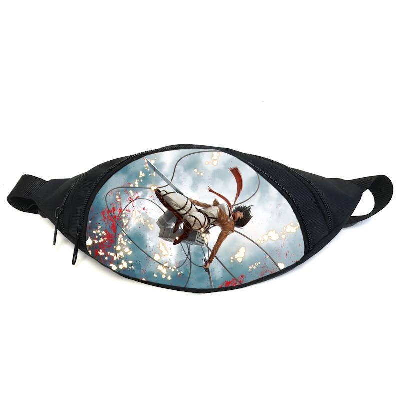 Поясна сумка-бананка Cappuchino toys Атака титанів GBAT 03 Чорний (2079942433)