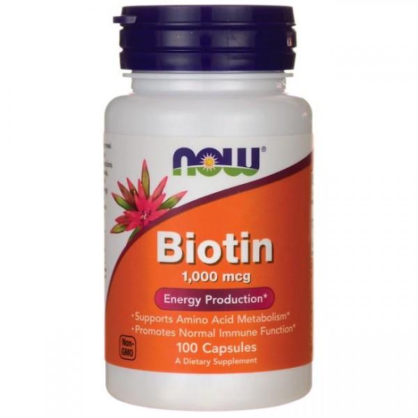 Биотин Now Foods Biotin б7 1000 мкг 100 капсул (CO002753)