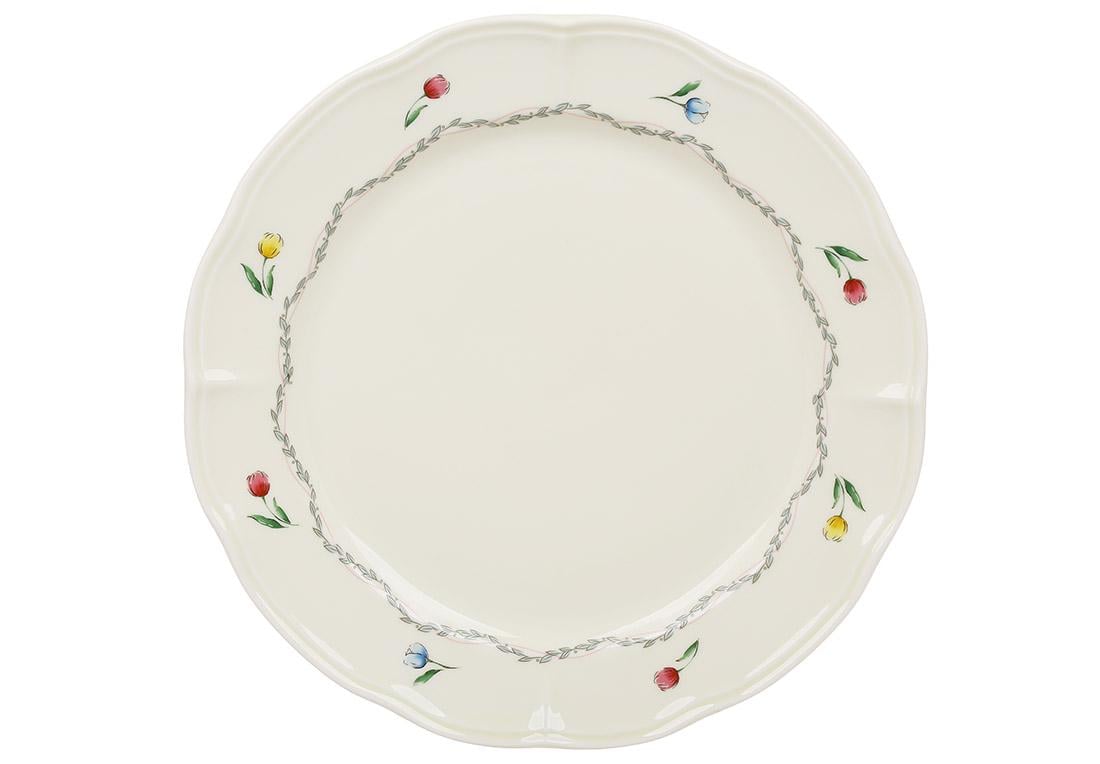 Тарелка обеденная фарфоровая BonaDi D 27х2,3 см Vintage Tulip (159-003)