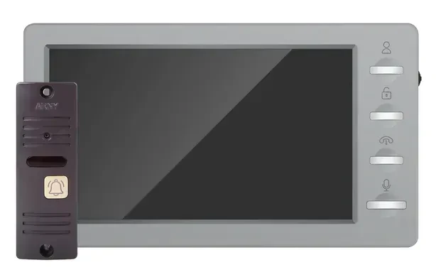 Комплект видеодомофона мультиформатный ARNY AVD-7008FHD AVD-708 2Мп + AVP-05 2Мп Gray/Brown Комплект видеодомофона мультиформатный ARNY AVD-7008FHD AVD-708 2Мп + AVP-05 2Мп Gray/Brown