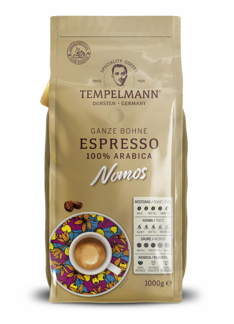 Кава в зернах Tempelmann Nomos Espresso 1 кг (13343404)