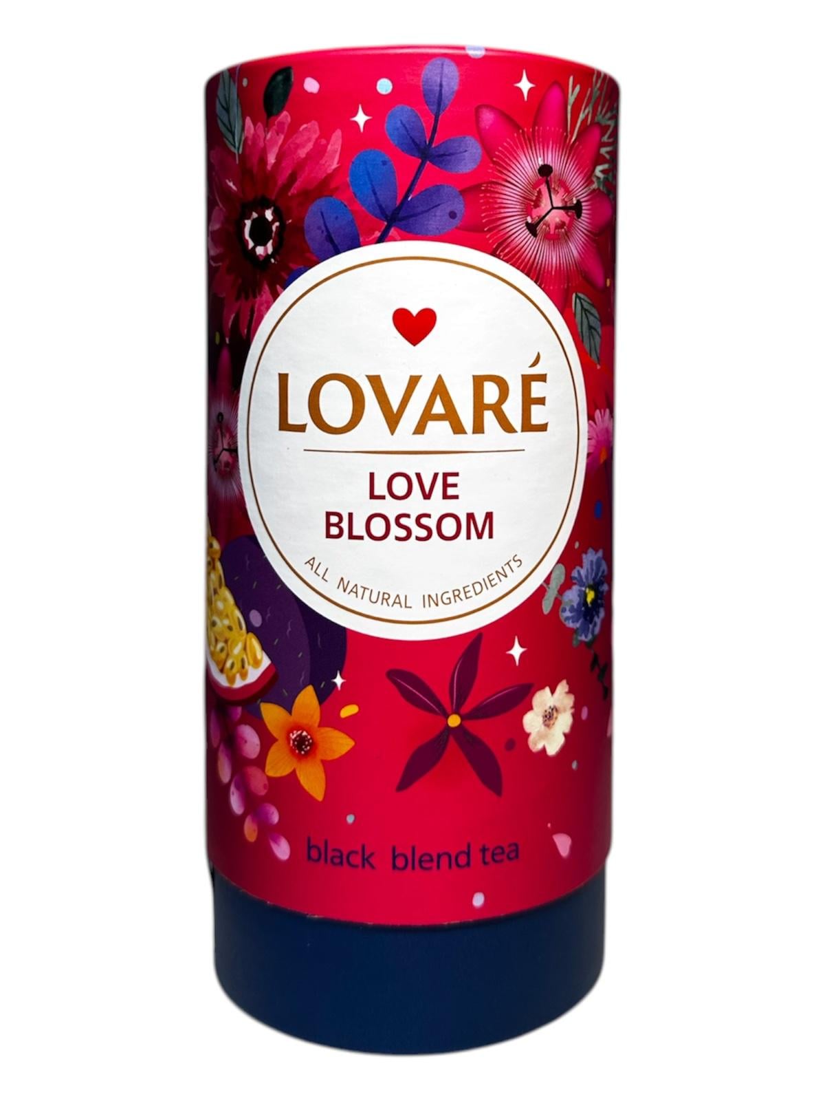 Чай Lovare Love Blossom черный с плодами/фруктами и лепестками цветов 80 г (59237)