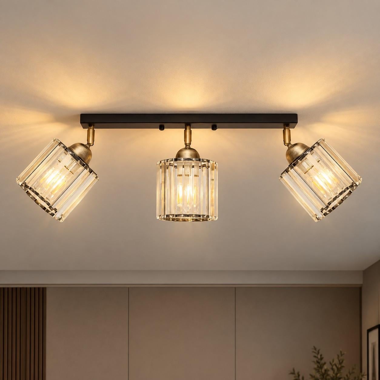 Светильник-спот настенно-потолочный MSK ELECTRIC Brillante на три поворотные плафоны под лампу Е27 Черный (NL 121251-3 BK)
