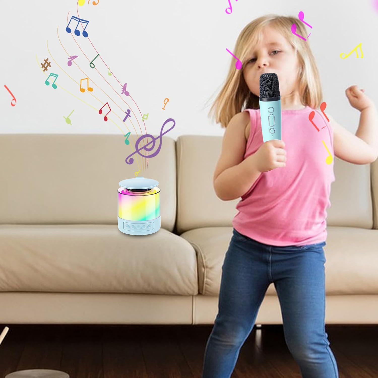 Колонка караоке детская Bluetooth с двумя микрофонами и Led подсветкой (K19) - фото 9 Колонка караоке детская Bluetooth с двумя микрофонами и Led подсветкой (K19) - фото 9