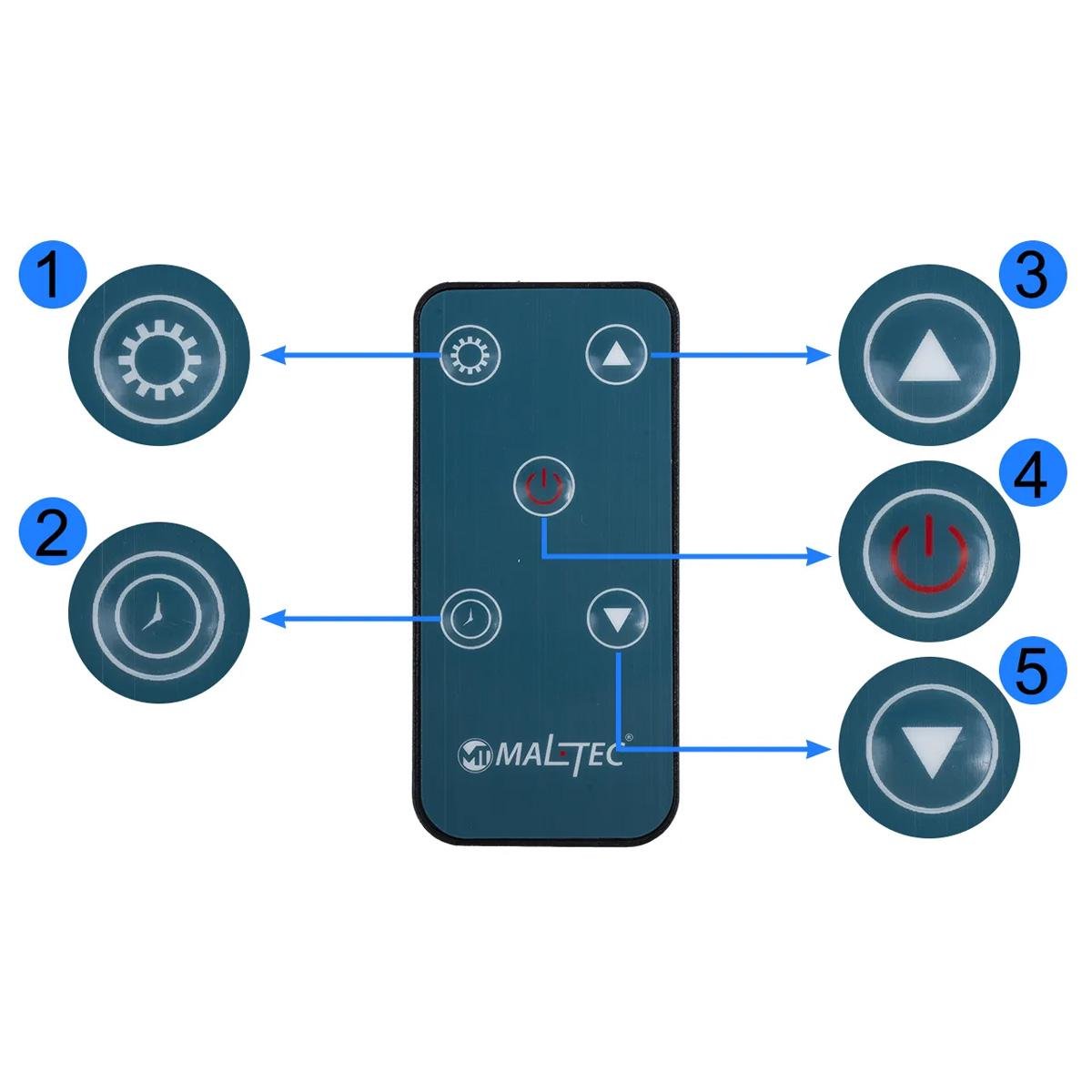 Обігрівач скляний конвекційний Maltec CH7000DWB 110637 Eco IP24 Wifi пульт ДК термостат 2000 Вт Білий - фото 5