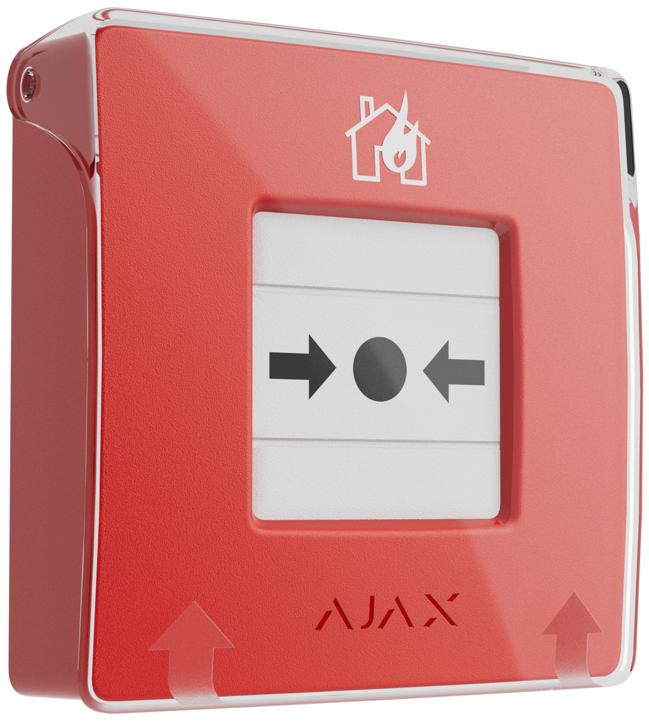 Кнопка для активации пожарной тревоги вручную настенная беспроводная Ajax ManualCallPoint Jeweller для жилых объектов Red (17133)