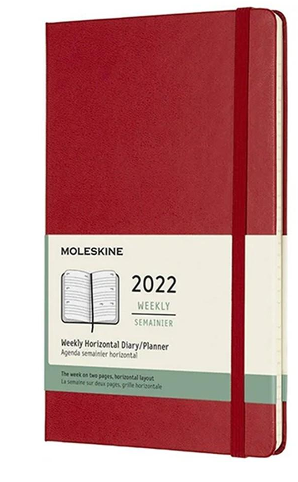 Еженедельник Moleskine 2022 средний Красный (DHF212WH3Y22)