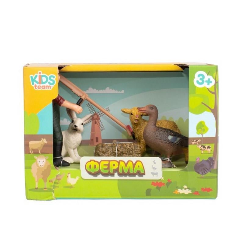 Детский игрушечный набор Kids Team Ферма с уткой, овцой и кроликом (IG-173-N-511)