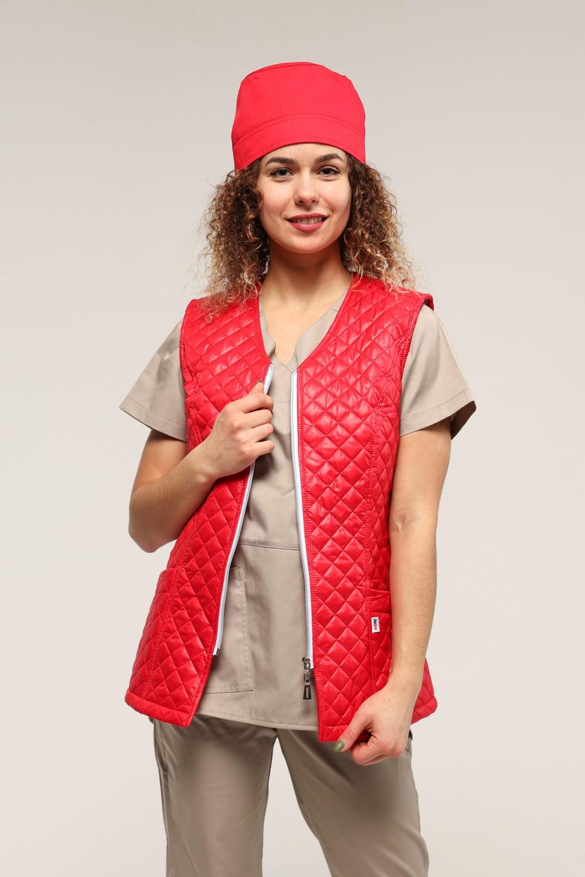 Жилет медичний жіночий теплий TopLine Аляска р. 48 Червоний (31500-03-(48)