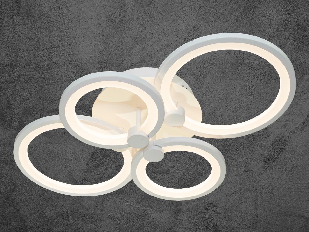 Люстра для кухни с пультом 8022-4WHDIM-LS 70W на 10 м2 Белый (1869388972) - фото 1 Люстра для кухни с пультом 8022-4WHDIM-LS 70W на 10 м2 Белый (1869388972) - фото 1