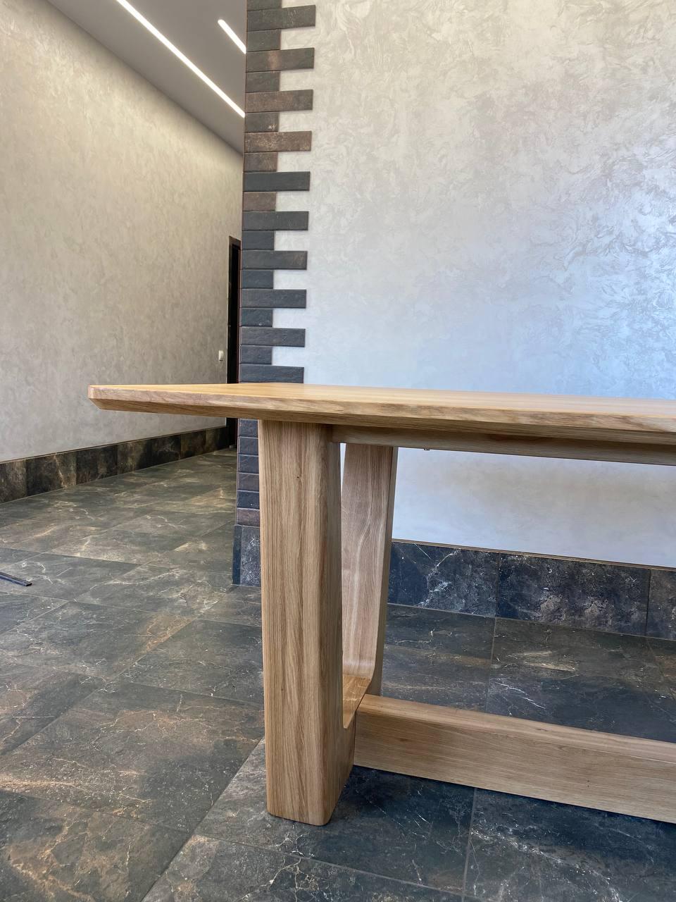 Обідній стіл Garz з масиву дуба 300х90х48 см - фото 8 Обідній стіл Garz з масиву дуба 300х90х48 см - фото 8