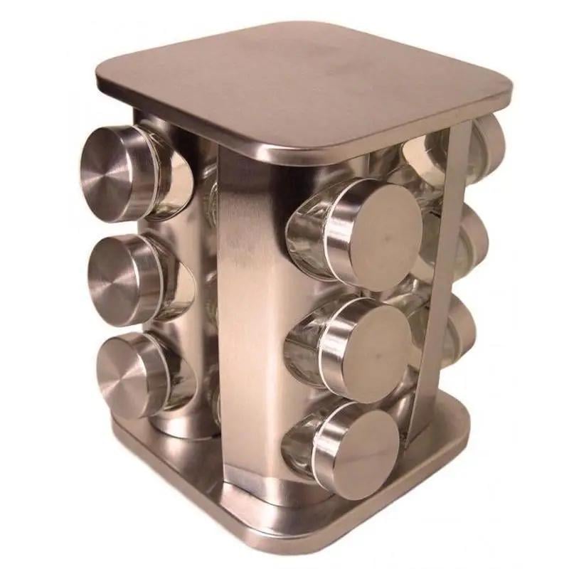 Набор для специй квадратная подставка 13 пр. BN-139 Бронзовый (10664453)