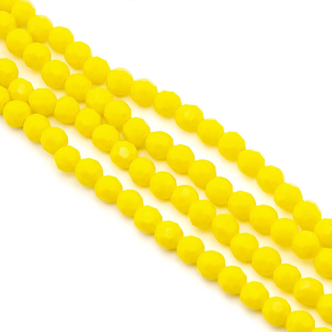 Бусины хрусталь огранка шар 95 шт. 37 см 4 мм Желтый (БС0004х04) Бусины хрусталь огранка шар 95 шт. 37 см 4 мм Желтый (БС0004х04)