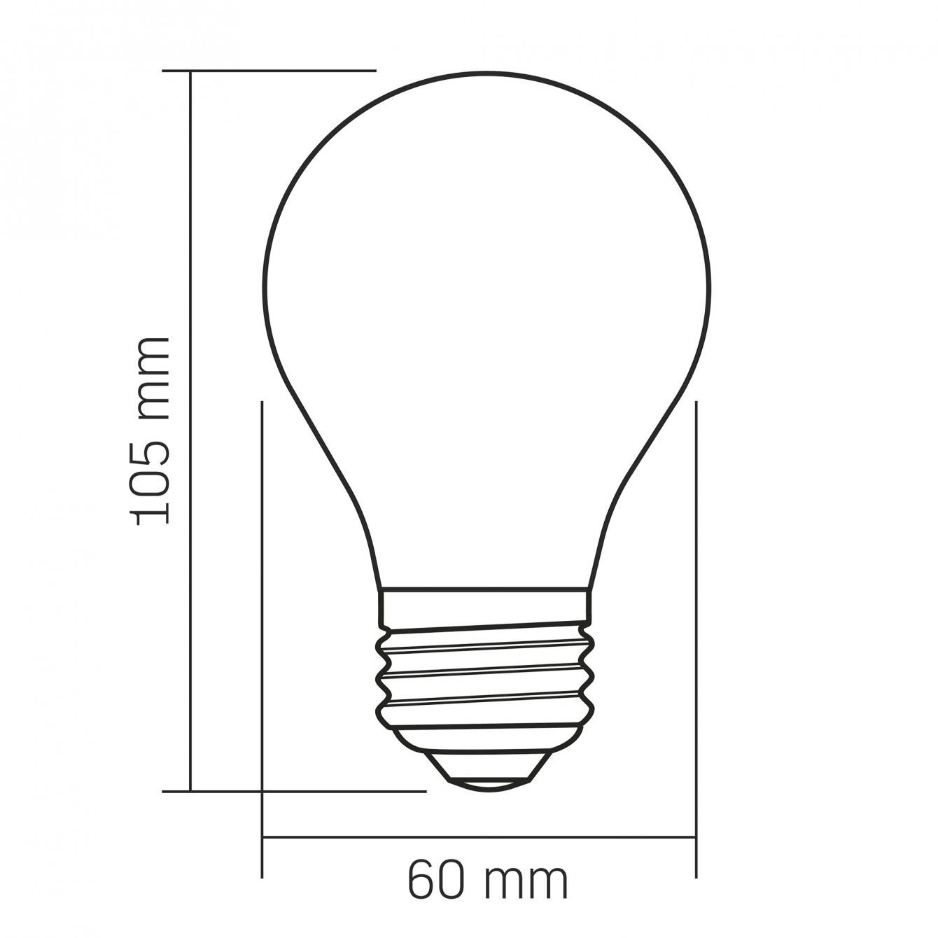 Лампа светодиодная Videx Filament VL-DA60MO 4 Вт E27 3000K Porcelain dimmable (19505141) - фото 3