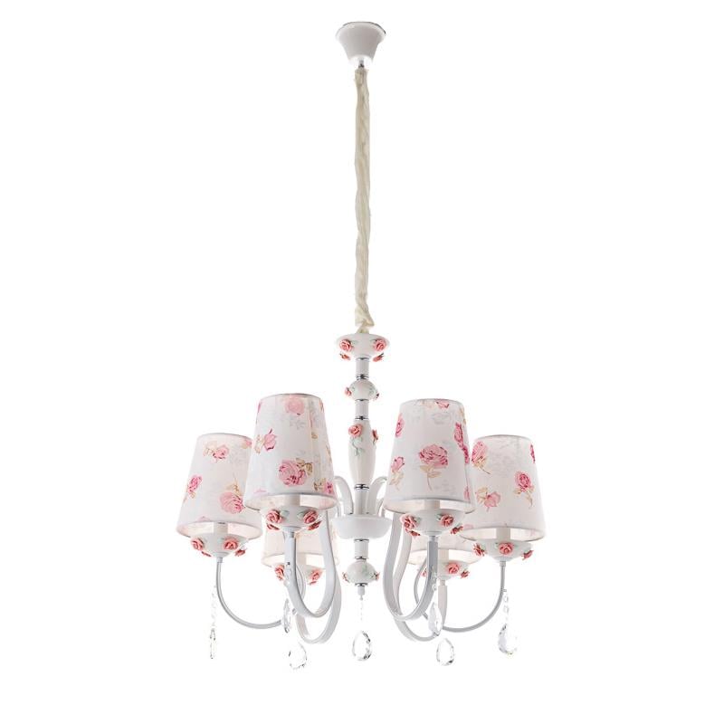 Люстра подвесная Light House ES-15787/6 с абажуром Белый