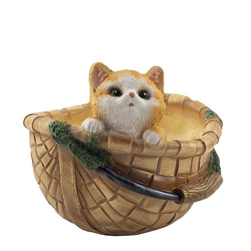 Кашпо Decoline Кошик з кошеням (K0308G)