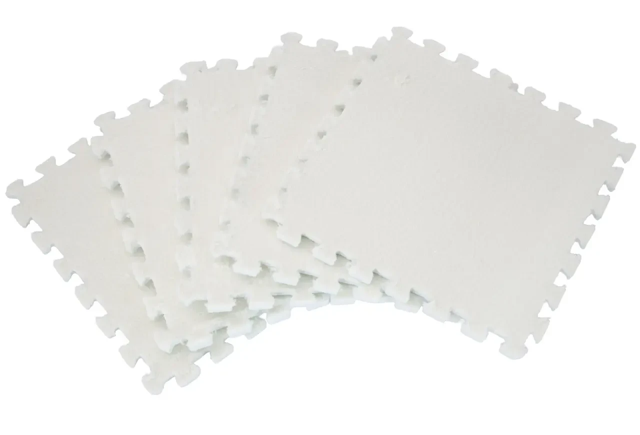 Коврик-пазл с ворсом RIAS PZ-101 20 пазлов 30x30 см White (3_07146)