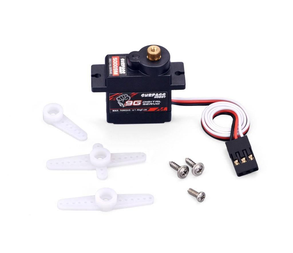Сервопривод SURPASS Hobby S0009M 9G 360° цифровой металлический редуктор для FPV дронов (00-00029358)
