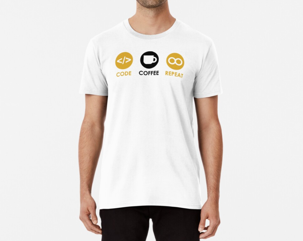 Футболка мужская Stedman с принтом Code coffee repeat XXXL Белый (ПН24-12)