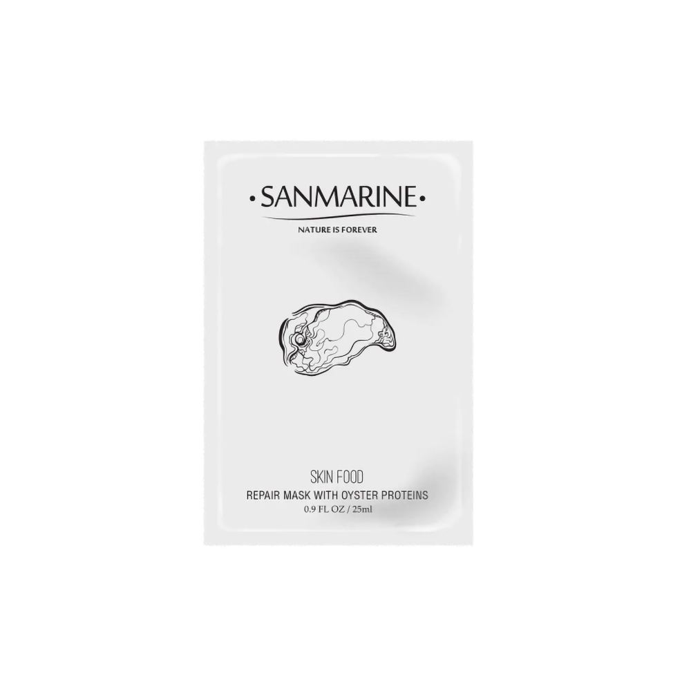 Маска відновлююча з протеїнами устриці Sanmarine Skin Food Repair Mask With Oyster Proteins 1 упаковка 5 шт. (012) Маска відновлююча з протеїнами устриці Sanmarine Skin Food Repair Mask With Oyster Proteins 1 упаковка 5 шт. (012)