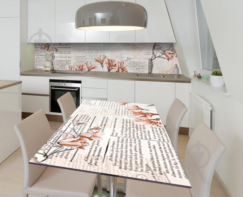 Наклейка 3Д виниловая на стол Zatarga «Старые газеты» 600х1200 мм для домов, квартир, столов, кофейн, кафе