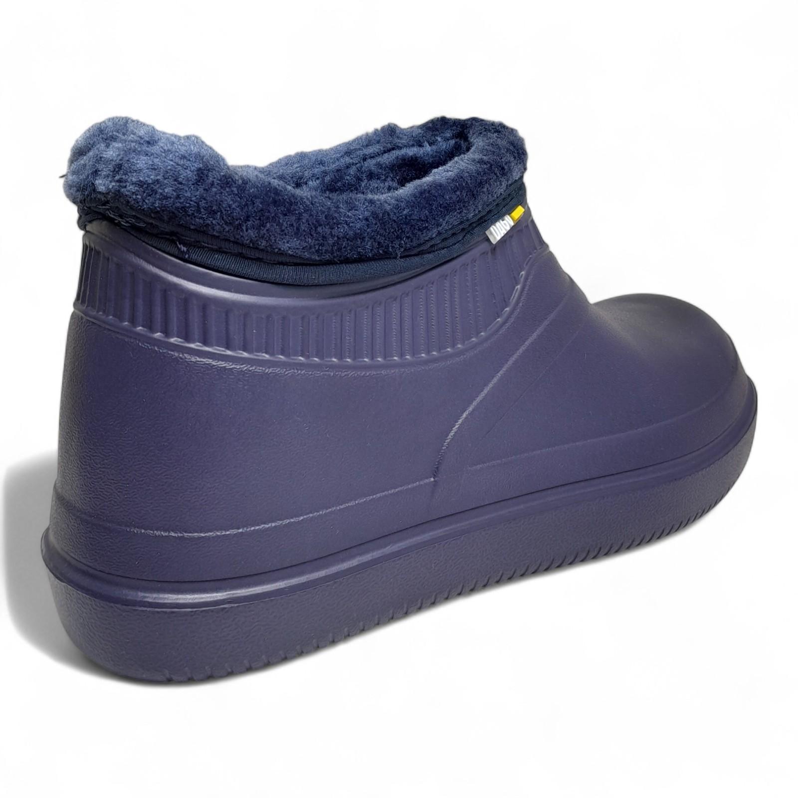 Галоши женские высокие утепленные dagostyle с декоративным мехом р. 39 25,5 см Синий (2764531362) - фото 5