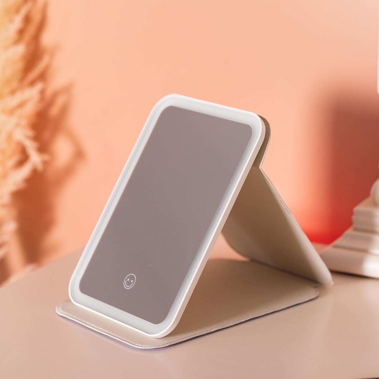 Дзеркало з лід підсвічуванням настільне складане 19,5х13,5 см (6888) - фото 8 Дзеркало з лід підсвічуванням настільне складане 19,5х13,5 см (6888) - фото 8