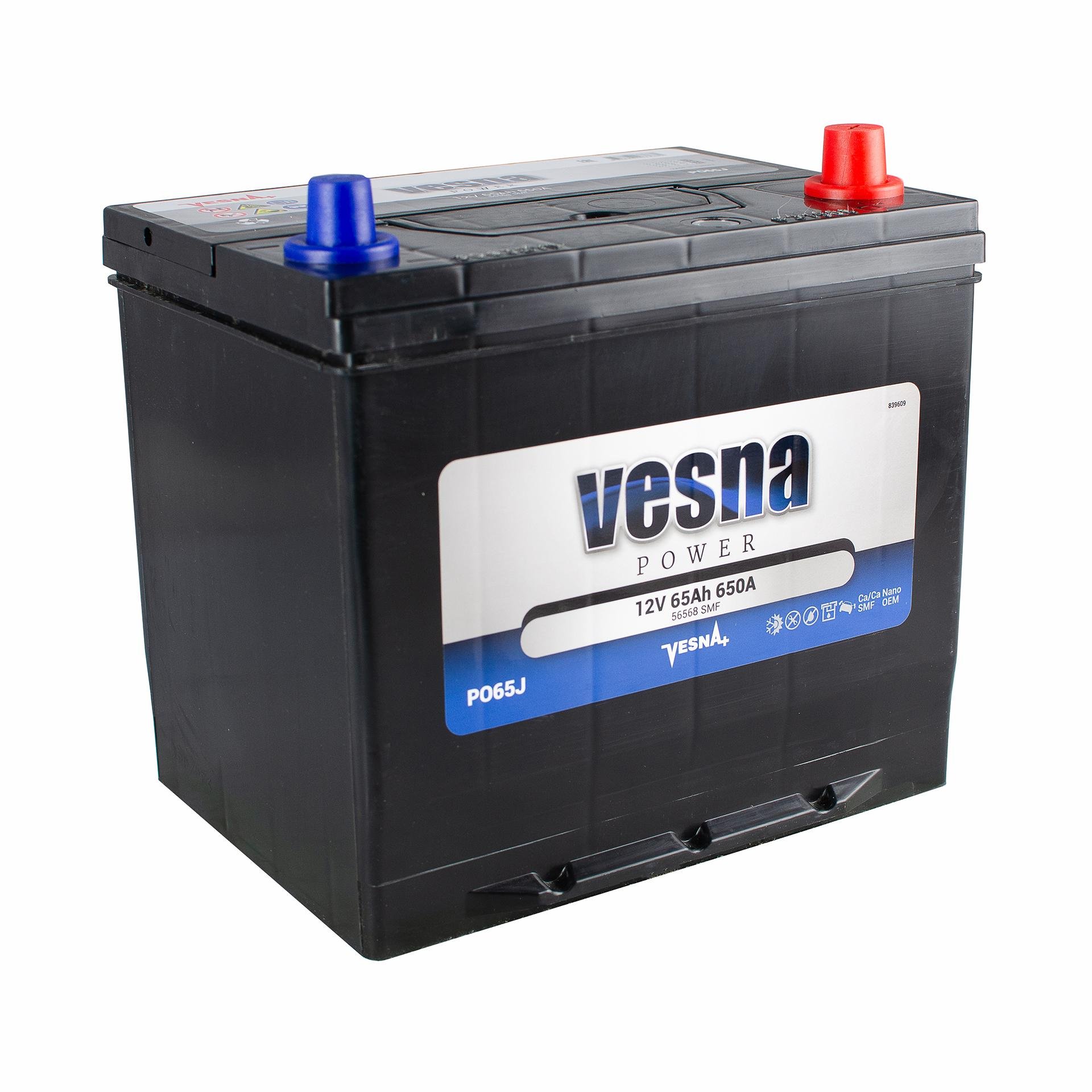 Аккумулятор Vesna Japan 65 Ah/12V 0 плюс справа