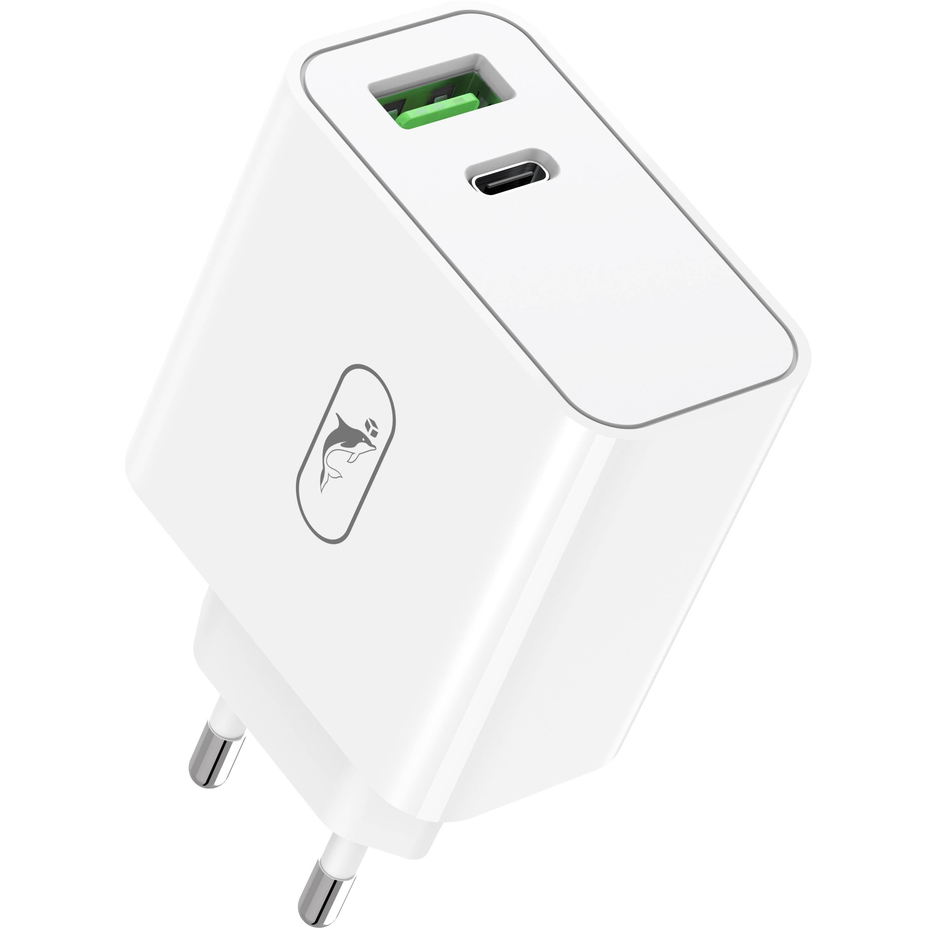 Зарядное устройство сетевое SkyDolphin SC10 USB-C PD/USB-A QC 3.0 65 Вт White (SDMZP-000188)