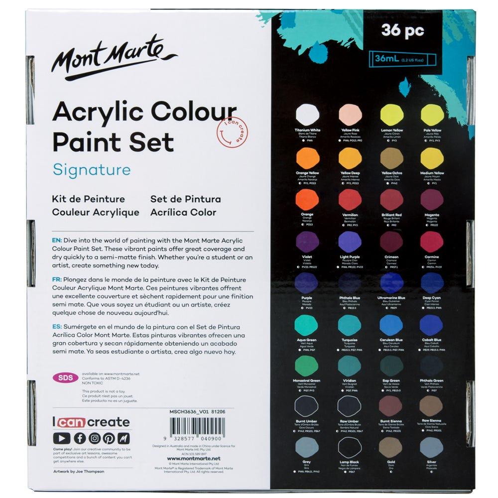 Краски акриловые для рисования Mont Marte Acrylic Color Paint Set Signature 36pc 36 мл - фото 4