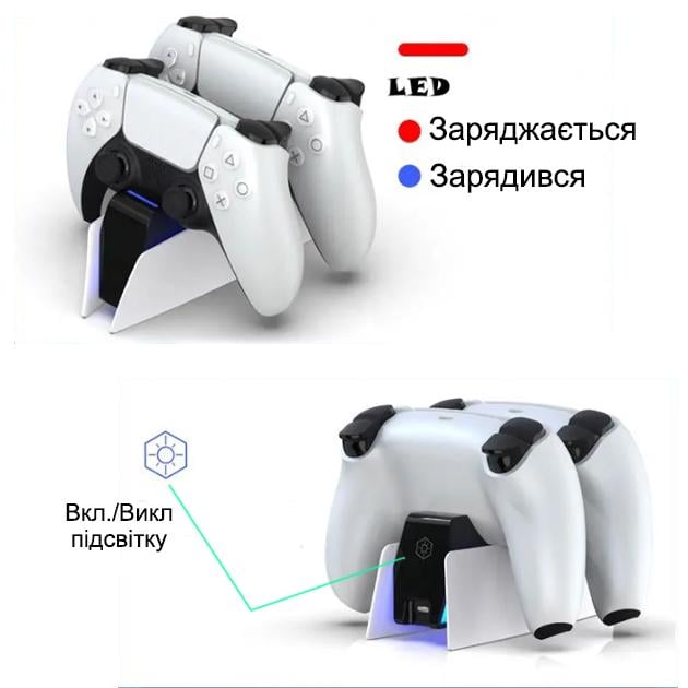 Зарядка для джойстика PlayStation 5 Honcam (29388808) - фото 3