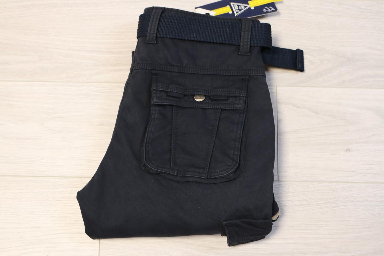 Джинсы мужские карго Iteno с накладными карманами на флисе р. 32 Синий (9072) - фото 10