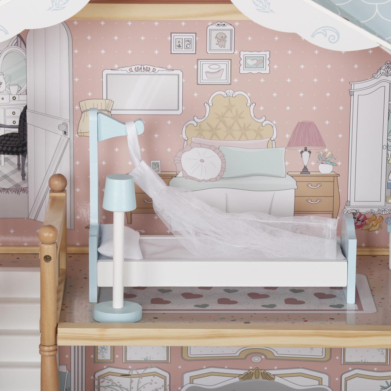 Кукольный домик для барби AVKO Вилла Лацио деревянный с лифтом Pink (40044400) - фото 4 Кукольный домик для барби AVKO Вилла Лацио деревянный с лифтом Pink (40044400) - фото 4