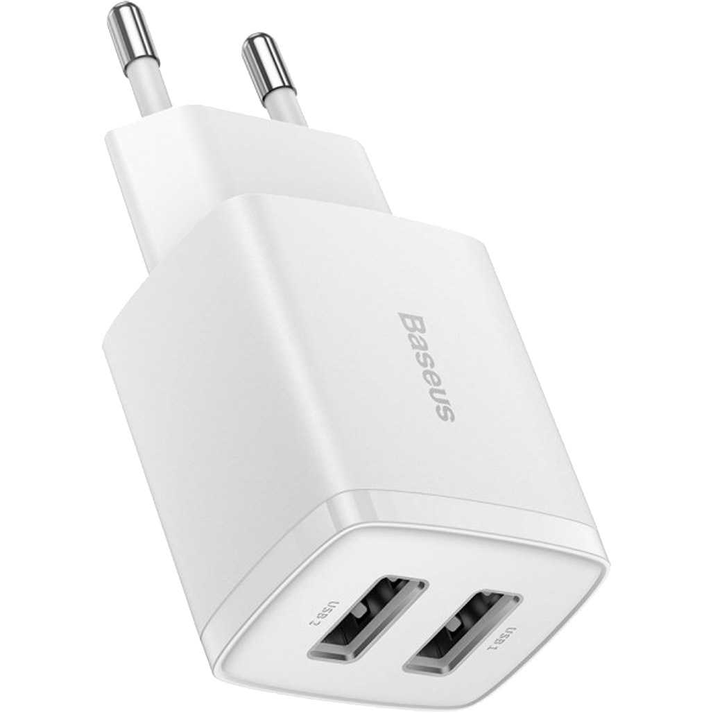 Зарядное устройство сетевое Baseus Compact Charger 2U 10.5 W White (CCXJ010202)