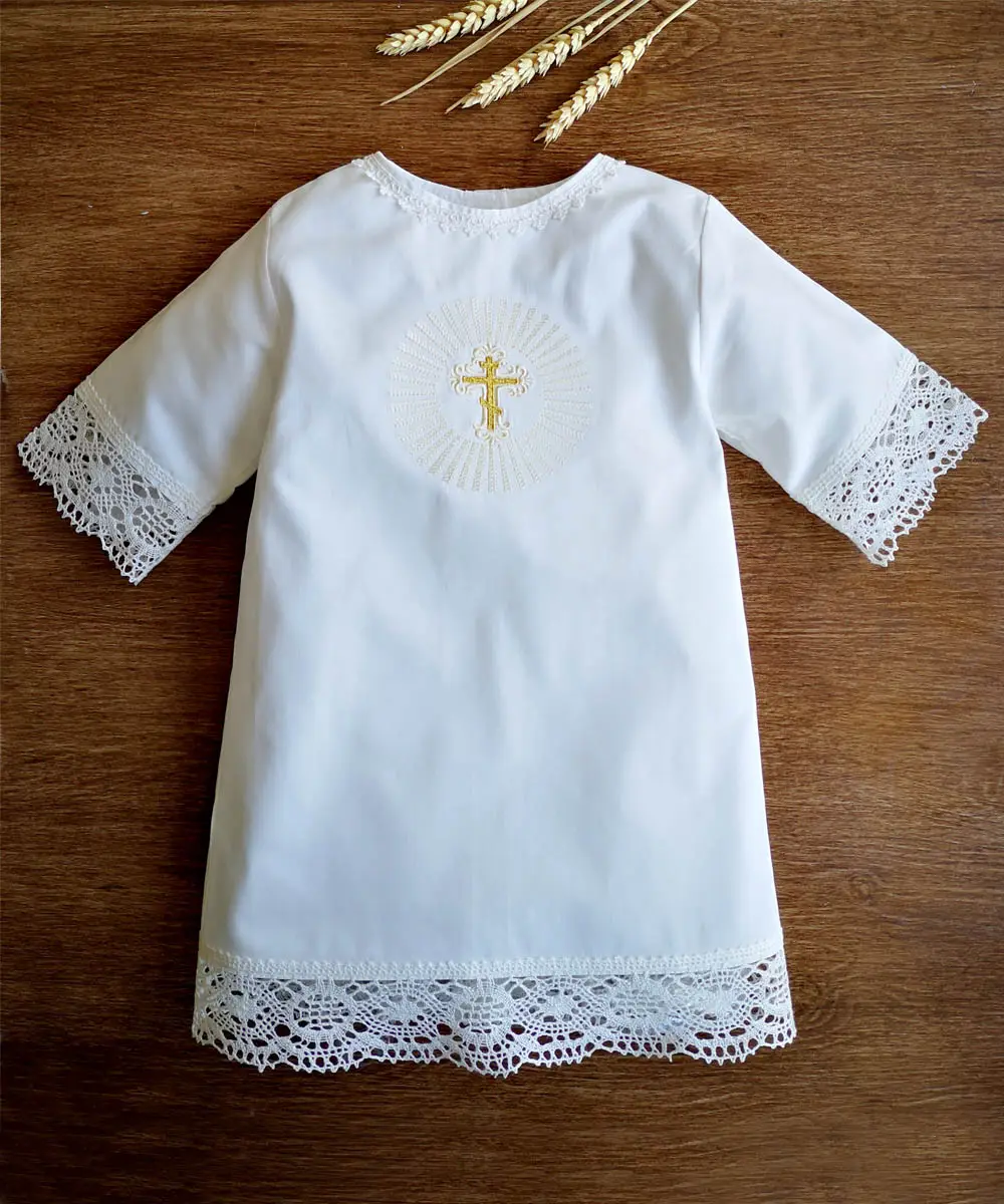 Рубашка для крещения ANGELSKY 2002-1 98 см Молочный