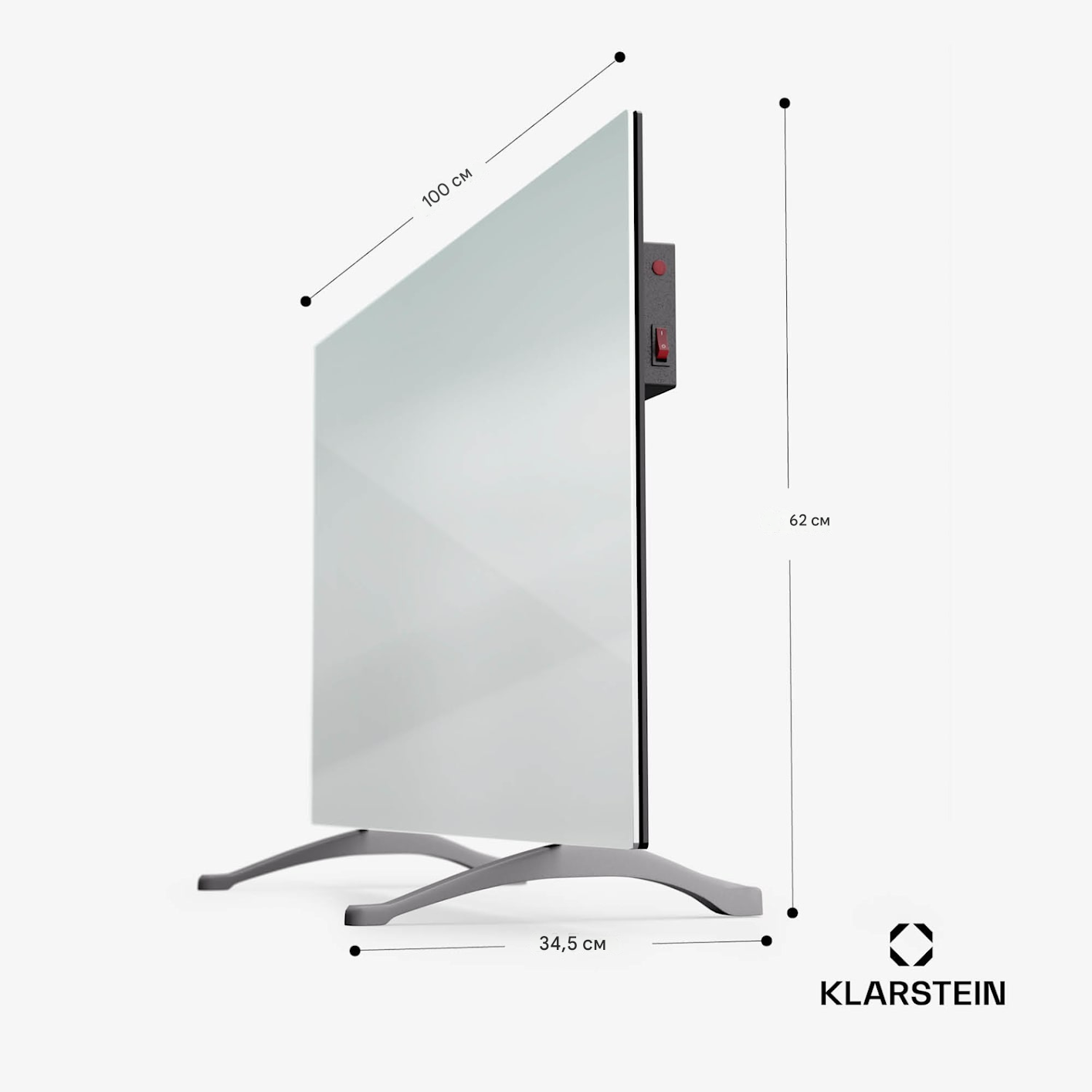 Инфракрасный обогреватель KLARSTEIN Marvel Mirror 600 Вт (10045431) - фото 8