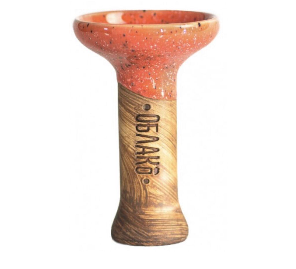 Чаша для кальяна Облако Glaze top Phunnel №2 M Оранжевый в точку