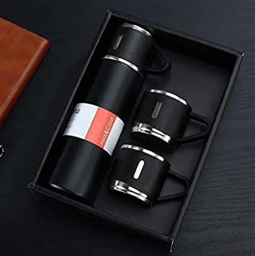 Термос с 3 чашками 500 мл Черный (G555623488/2)