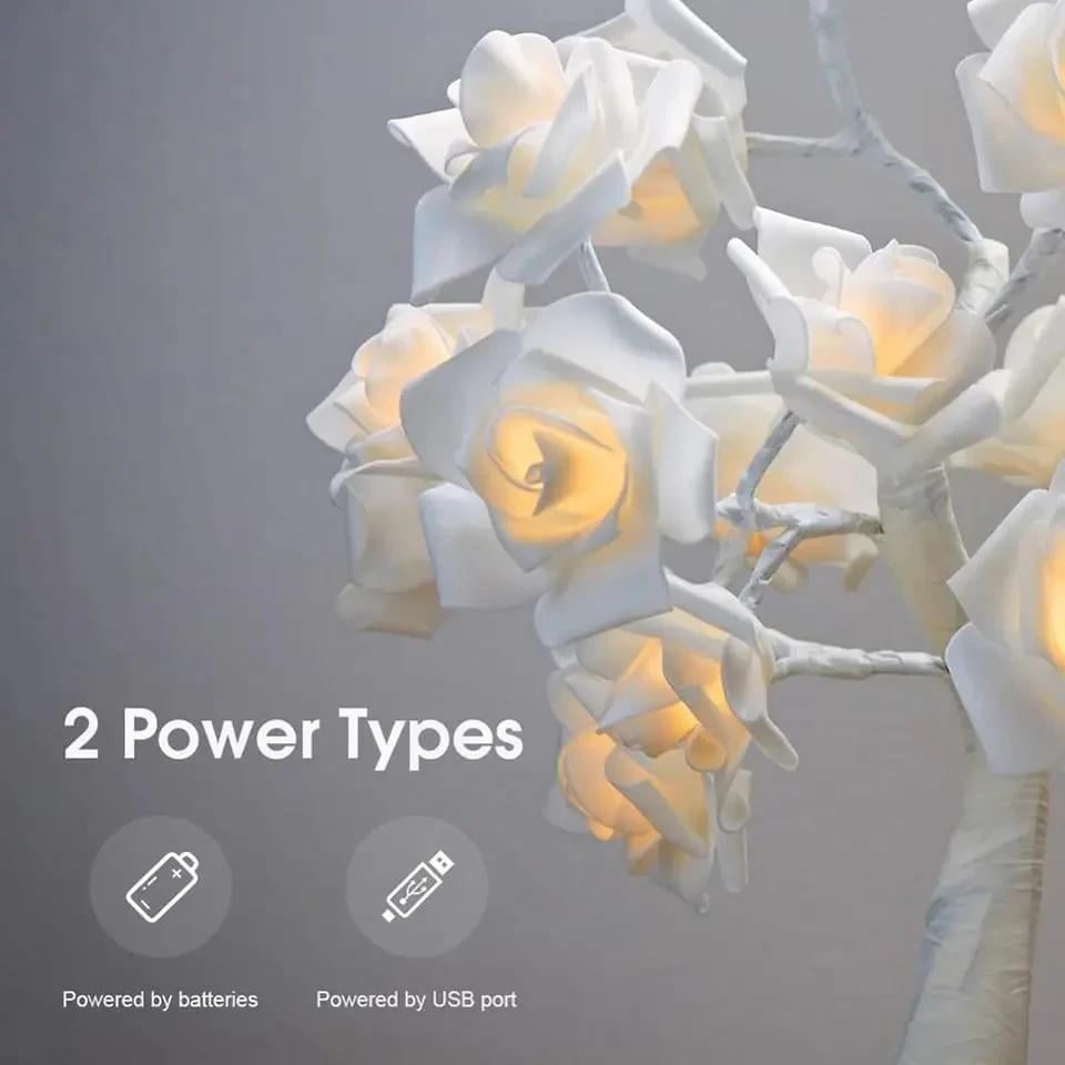 Настольная лампа Роза NNG-03 24LED 220V теплый разноцветній свет (23496802) - фото 2