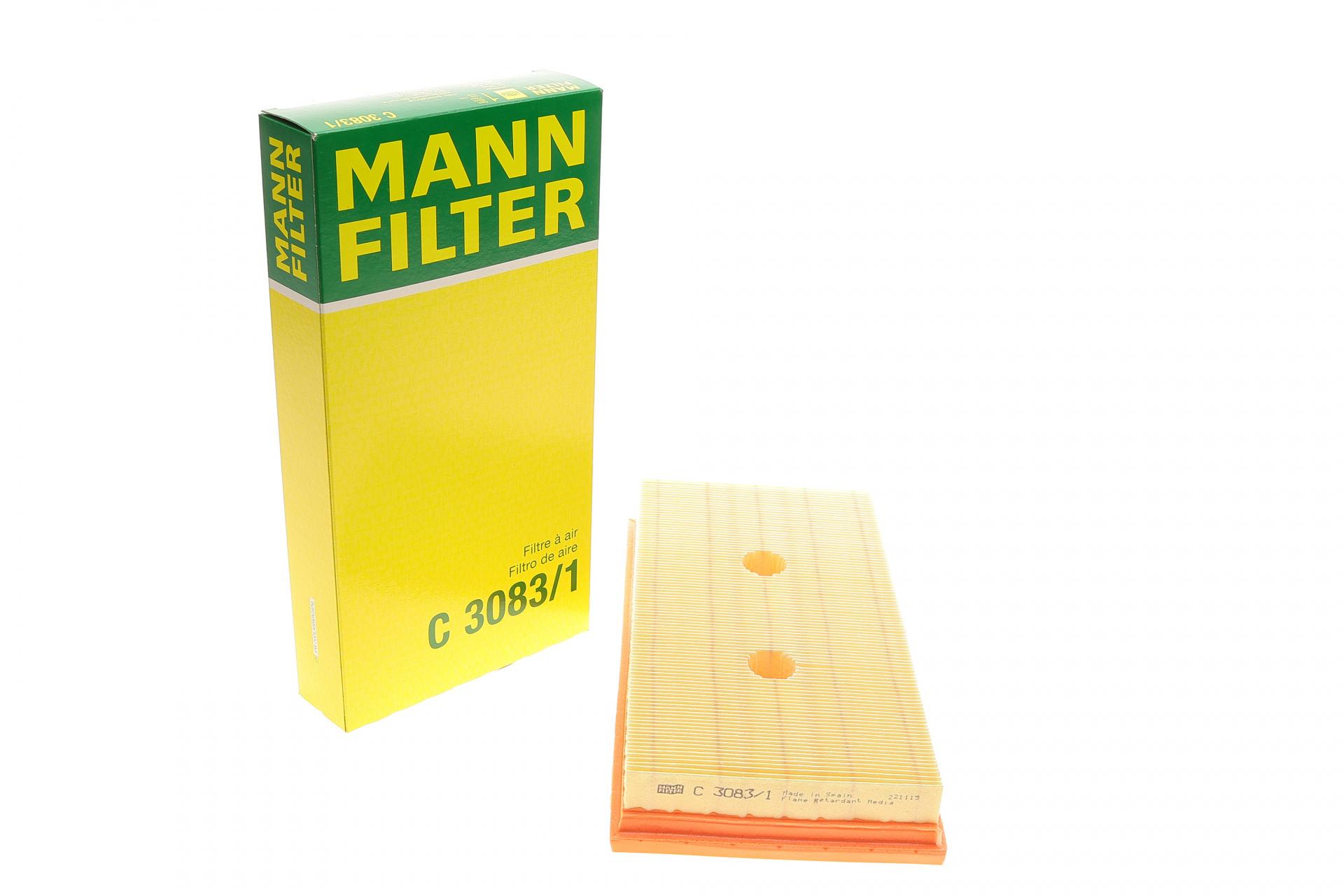 Фильтр воздушный Mann-Filter для Audi A3/Skoda Octavia/VW Golf/Jetta/Passat/Touran 1,6FSI 03-08/Eos 1,6FSI 06-08 (C 3083/1)