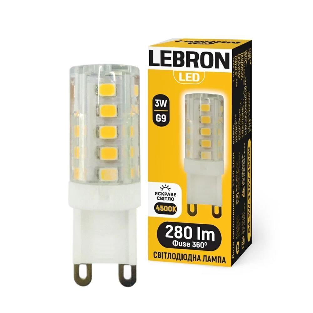 LED-лампа Lebron L-G9 3W G9 4500K 280 Lm 360° (28687369)