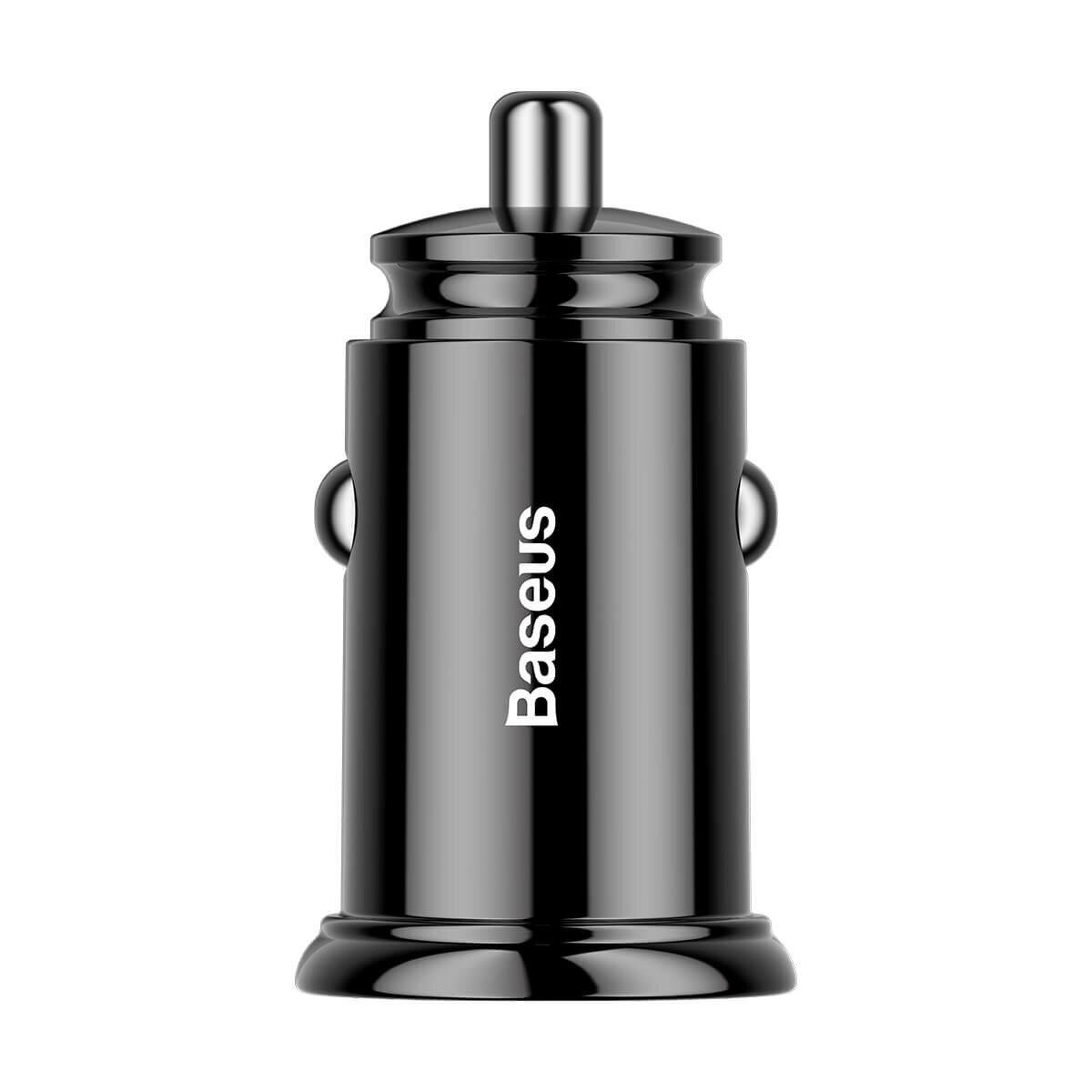 Зарядний пристрій автомобільний BASEUS Circular Plastic 1xUSB 1xType-C 30W 5A Black (CCALL-YS01)