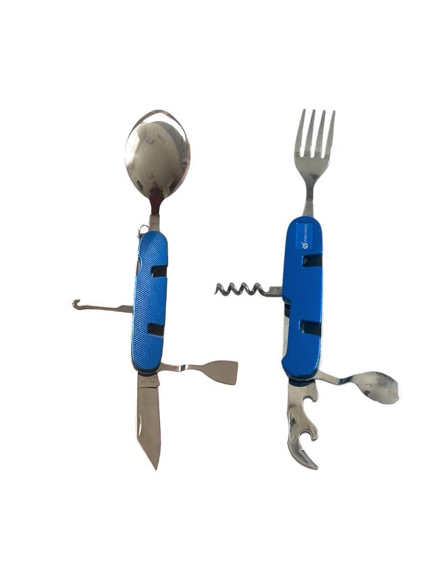 Мультитул вилка/ложка разборной А109 8в1 Синий