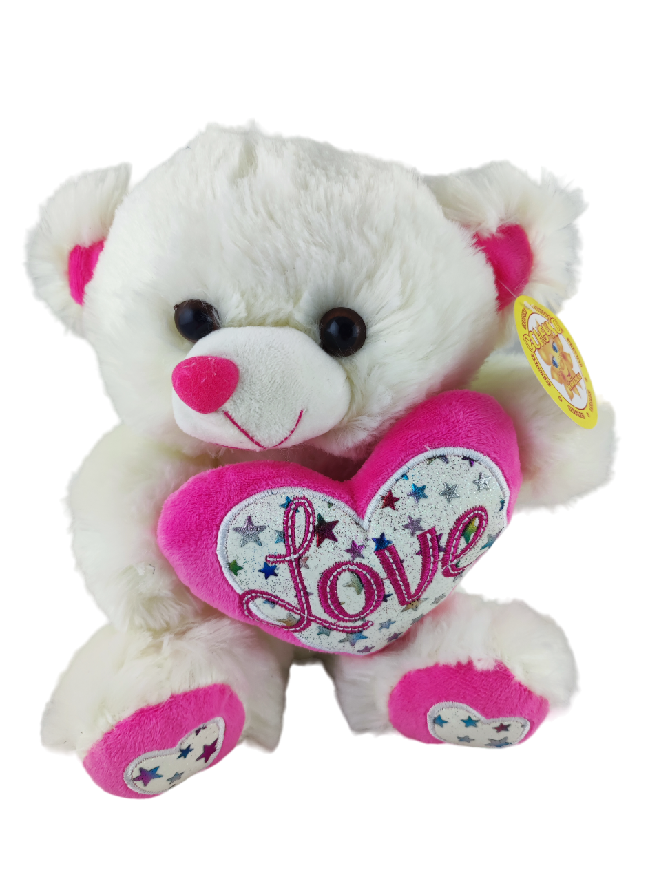 Мягкая игрушка Мишка с розовым сердцем музыкальный 25 см Белый (000020) Мягкая игрушка Мишка с розовым сердцем музыкальный 25 см Белый (000020)