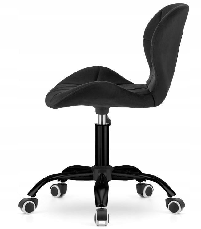 Кресло офисное компьютерное на колесах Bonro B-531 велюр Черный (4178) - фото 6